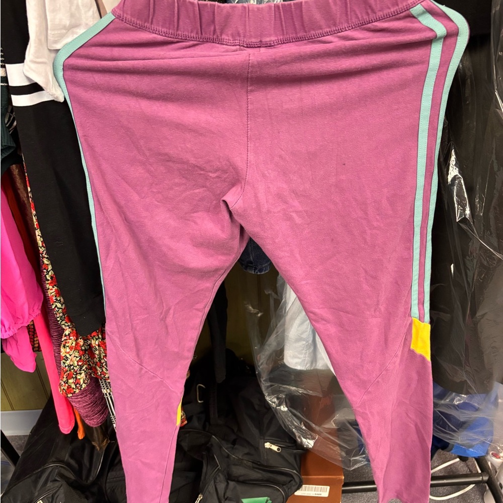 Adidas Pink and Yellow Sweatpants with Sporty Style - Picture 3 of 3